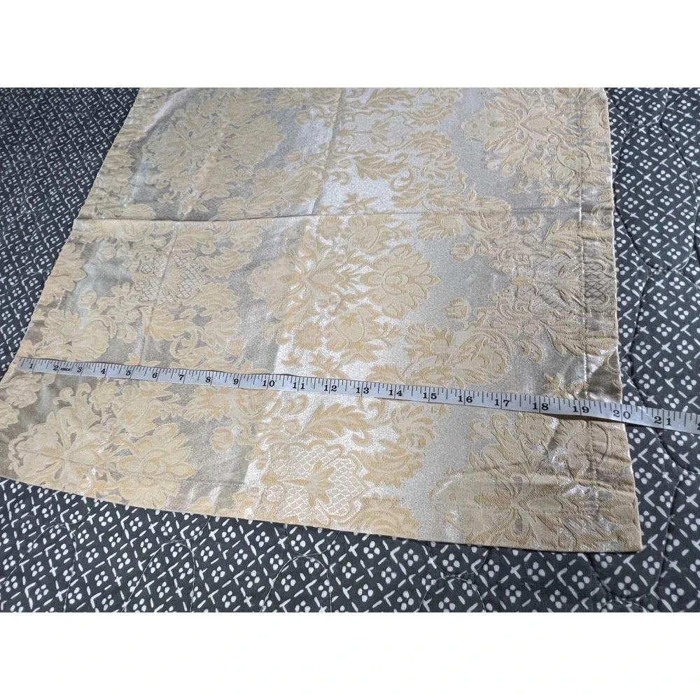Waterford Linens Damask Dinner Napkins Set of 12 Gold Floral Jacquard 20x20